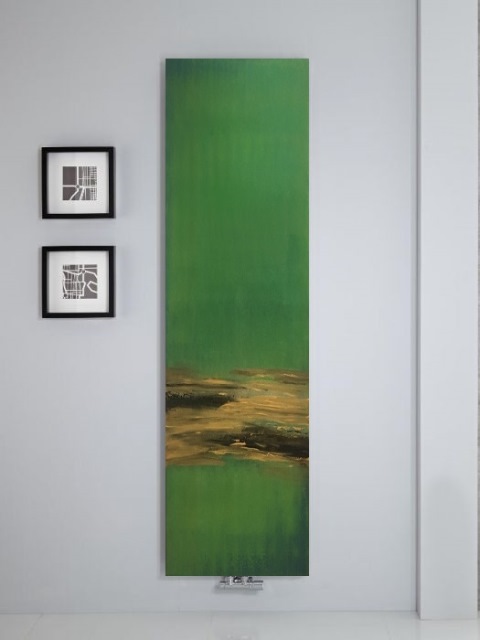 zöld radiátor, egyedi radiátorok, modern radiátorok, festményes radiátorok, álló radiátorok, design radiátorok