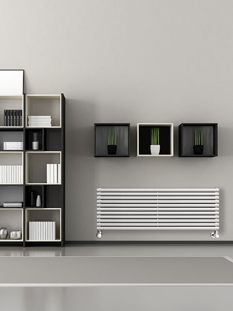 színes radiátor, modern radiátor, horizontális radiátor, vízszintes radiátor, Stílus a lakásban, radiátorcsere