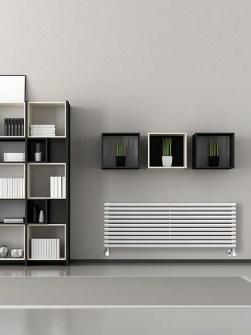 színes radiátor, modern radiátor, horizontális radiátor, vízszintes radiátor, Stílus a lakásban, radiátorcsere