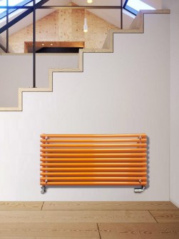 vízszintes radiátor, horizontális radiátor, narancssárga radiátor, radiátor, radiátorok, design radiátor, színes radiátor