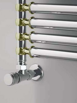 króm radiátor, design fürdőszobai radiátor, elektromos törölközőszárítós radiátor